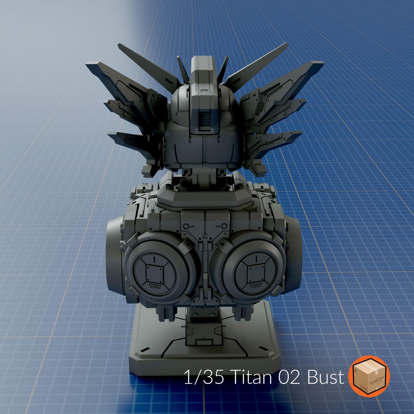 Titan 02 Bust | Wing Zero Inspired | 1/35 Scale Mecha Display Model | Gundam Fan Art