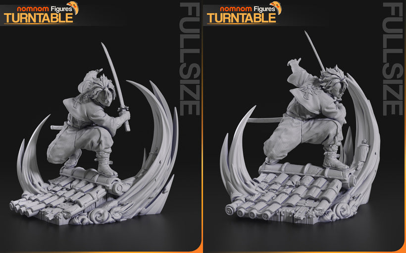 Statue – Sanemi Shinazugawa | Inspired Fan Art Collectible (3D Printed, Unpainted)