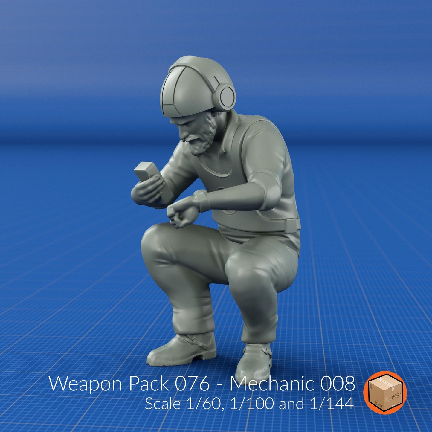 Weapon Pack 070–076 – Mechanic Entourage Set | Diorama Worker Figures for 1/60, 1/100, 1/144 Scale Kits
