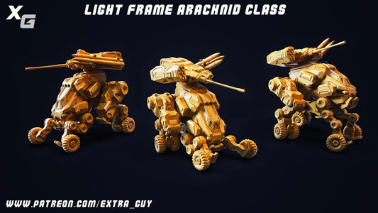 Arachnid Class Light Frame: A Dynamic Miniature for Tabletop Wargaming Battles