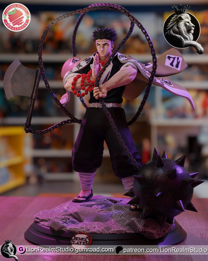 Statue – Gyomei Himejima | Inspired Fan Art Collectible (3D Printed, Unpainted)
