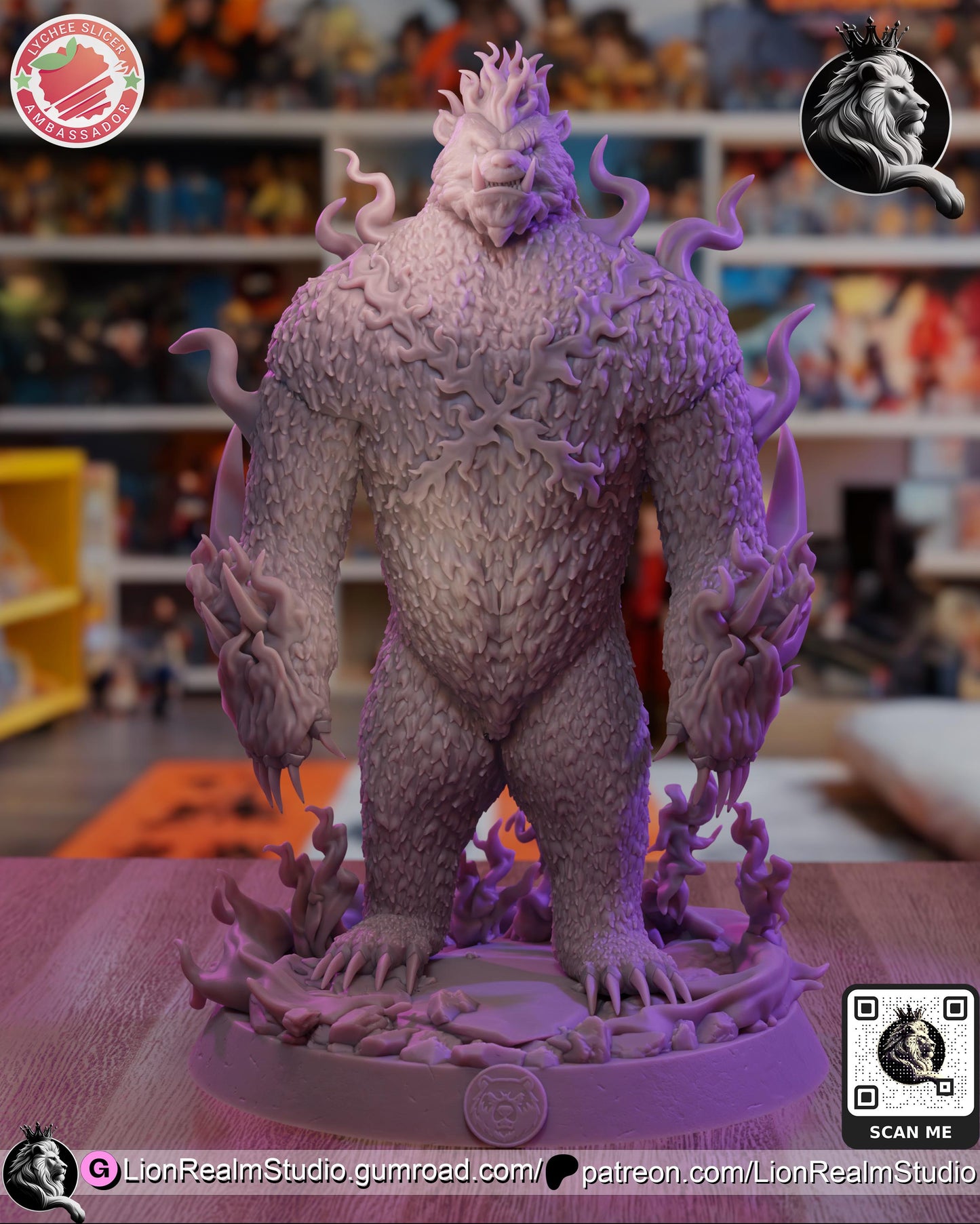 Tank – Shadow Beast Inspired Resin Statue | Anime Fan Art Collectible | 3" / 6" / 8" / 10" Scales