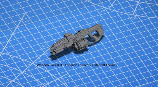 Weapon Pack 001 – Titan Grenade Launcher | 1/100 & 1/144 Scale | Titanfall Inspired Mecha Gun