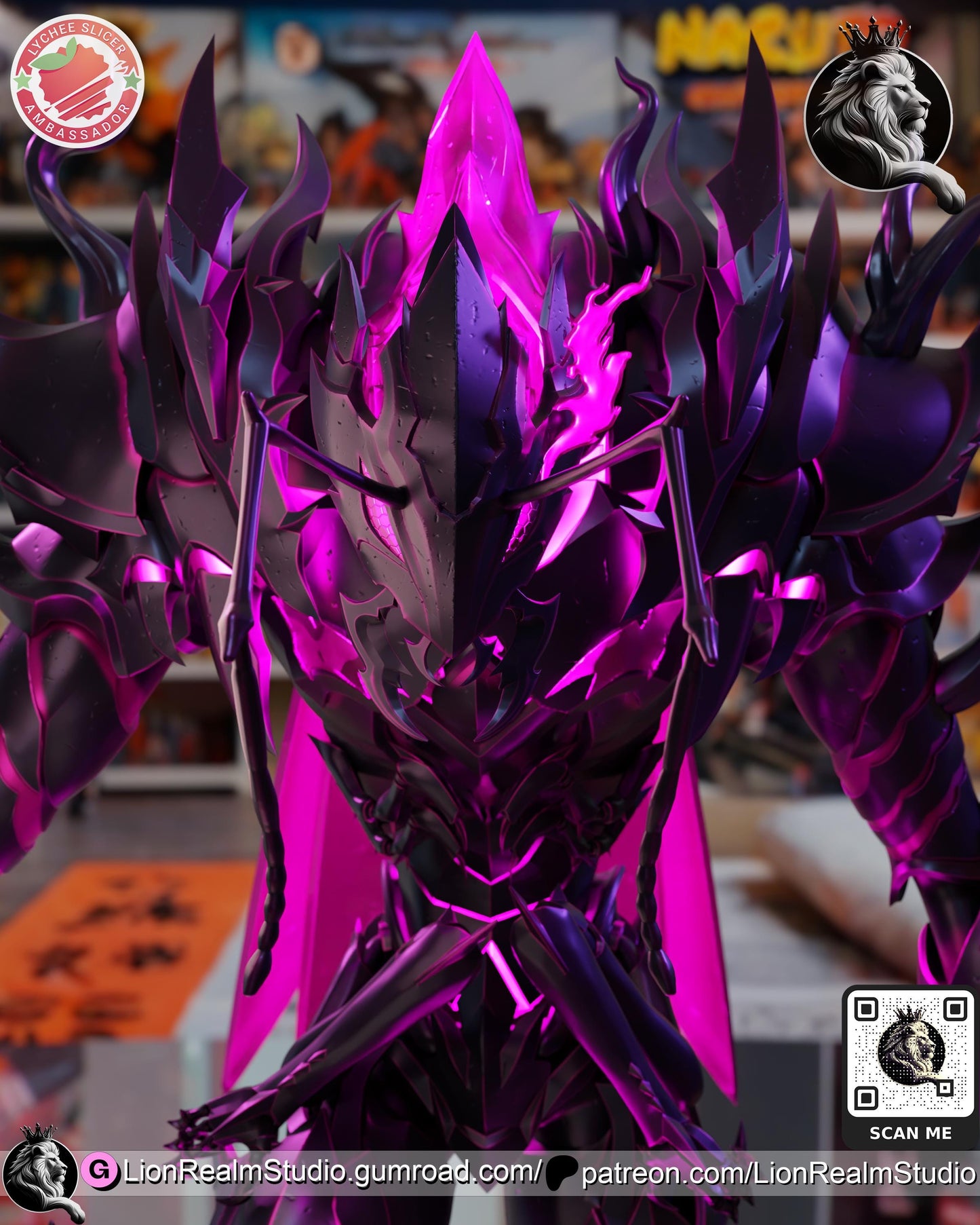 Insect Commander Resin Statue | Anime-Inspired Dark Fantasy Figure | 3D Printed Collectible