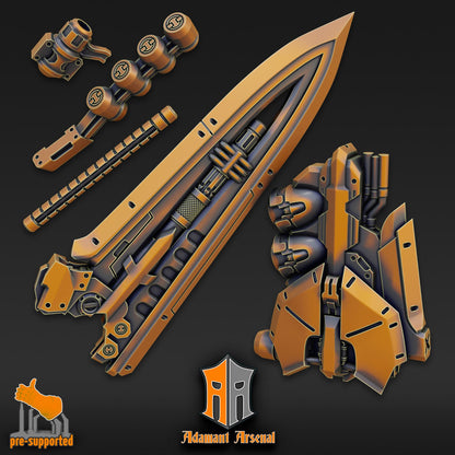Rocket-Powered Buster Sword | 1/100 & 1/144 Scale Custom Mecha Weapon