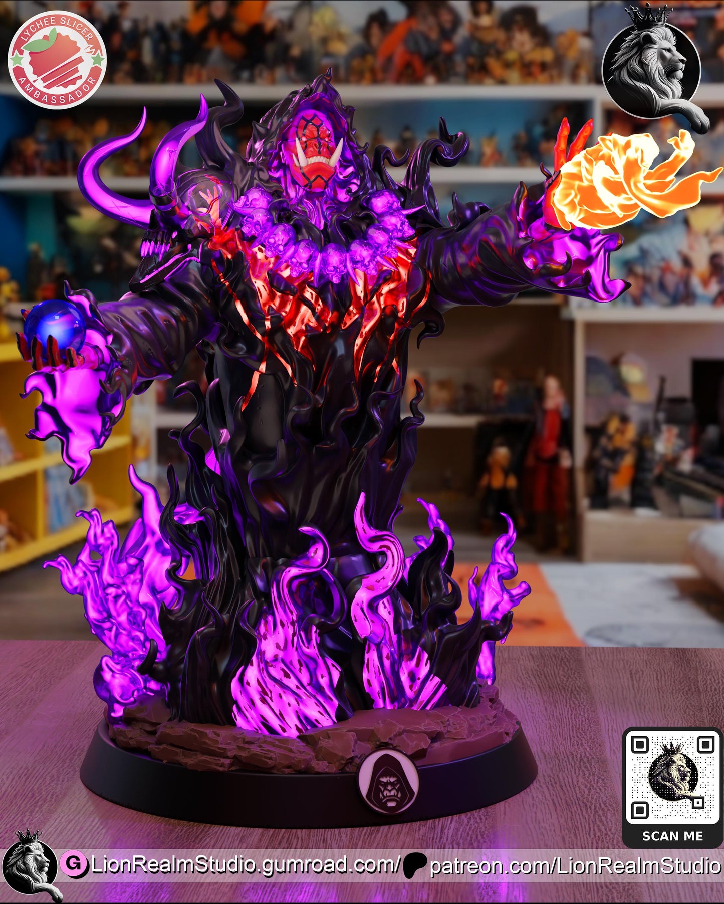 Tusk – Orc Summoner Inspired Resin Statue | Anime Fan Art Collectible | Multiple Scales Available