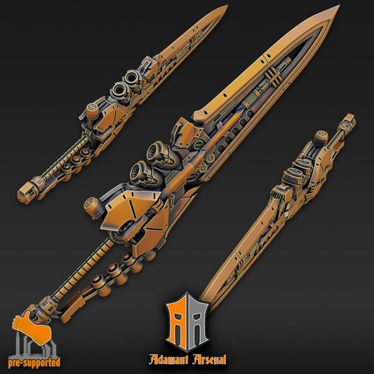 Rocket-Powered Buster Sword | 1/100 & 1/144 Scale Custom Mecha Weapon