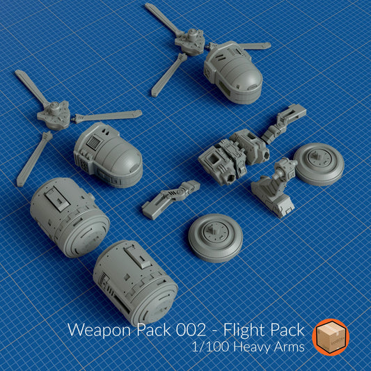 Weapon Pack 002 – Flight Pack for 1/100 Heavy Arms Mechs