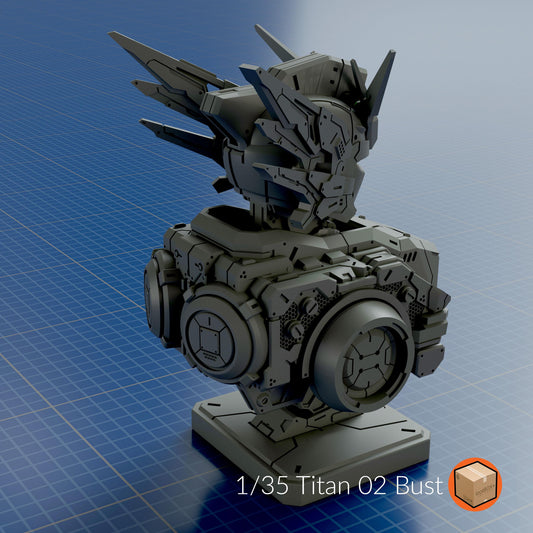 Titan 02 Bust | Wing Zero Inspired | 1/35 Scale Mecha Display Model | Gundam Fan Art