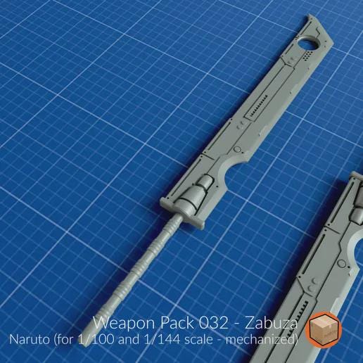 Weapon Pack 032 - Zabuza Blade | 1/100 & 1/144 Scale Mecha Sword | Naruto Inspired