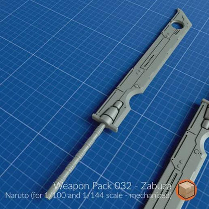 Weapon Pack 032 - Zabuza Blade | 1/100 & 1/144 Scale Mecha Sword | Naruto Inspired