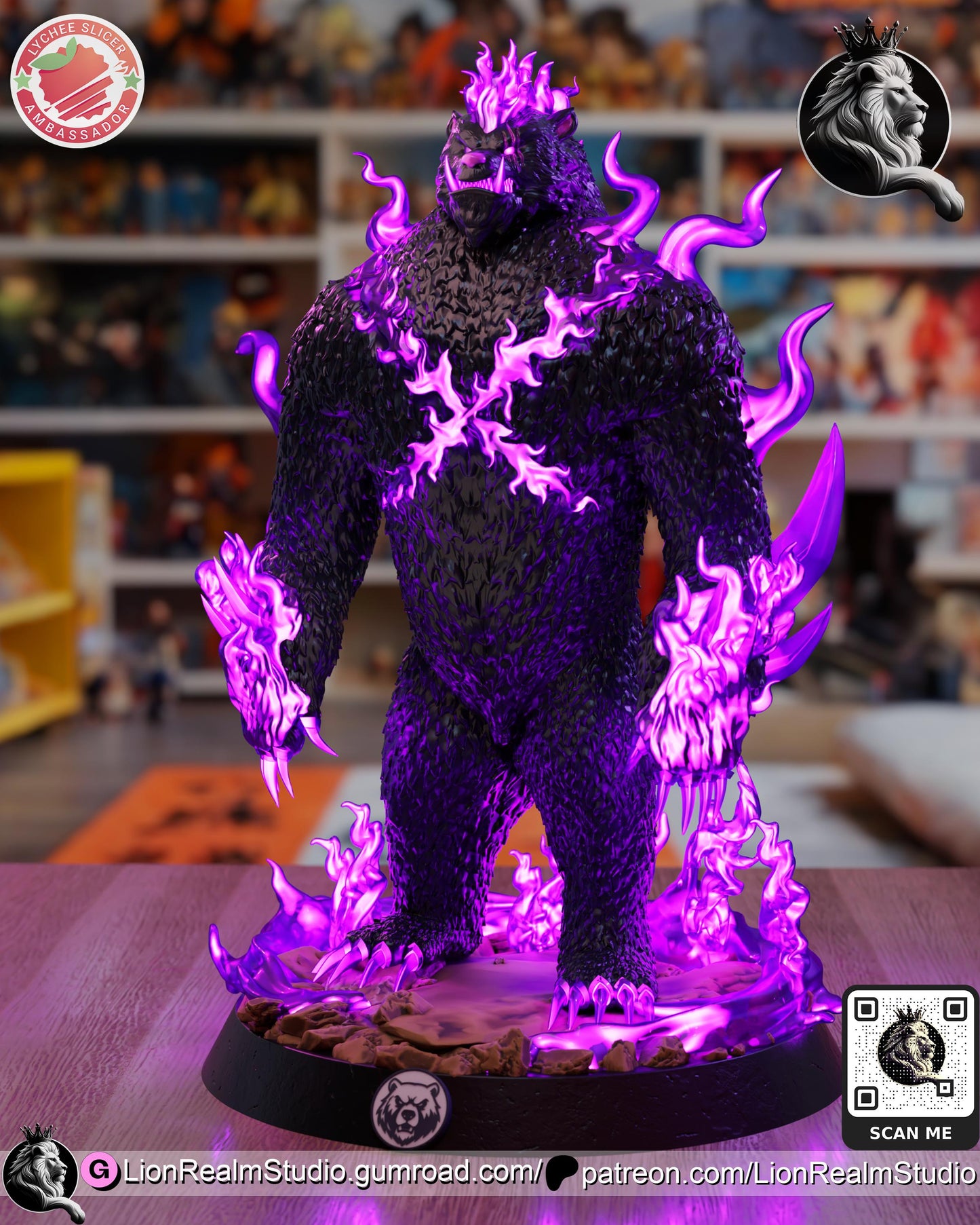 Tank – Shadow Beast Inspired Resin Statue | Anime Fan Art Collectible | 3" / 6" / 8" / 10" Scales