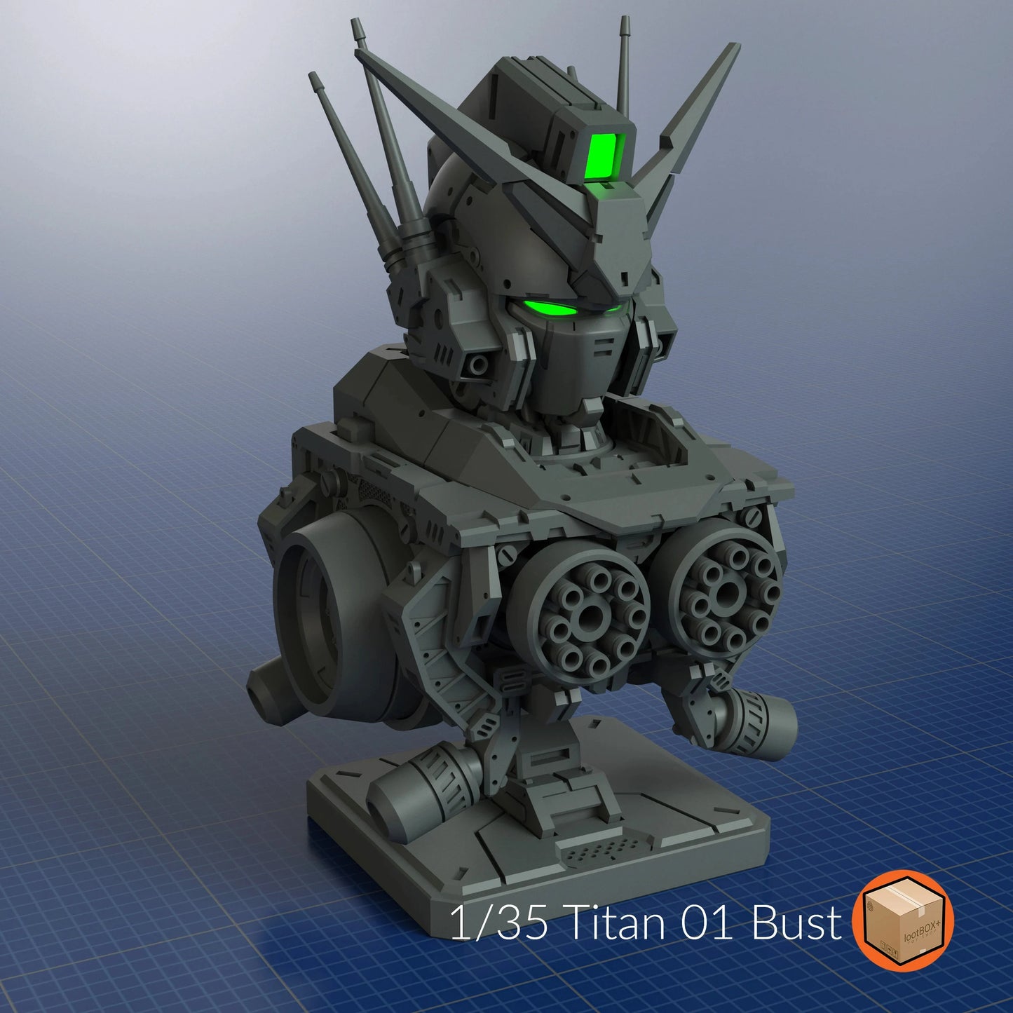 TITAN 01 | Heavy Arms | BUST | GUNDAM | Anime | lootBOX+ | 1:35 Scale | Fan Art |