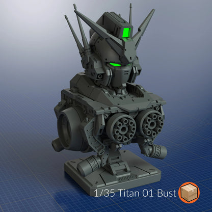 TITAN 01 | Heavy Arms | BUST | GUNDAM | Anime | lootBOX+ | 1:35 Scale | Fan Art |