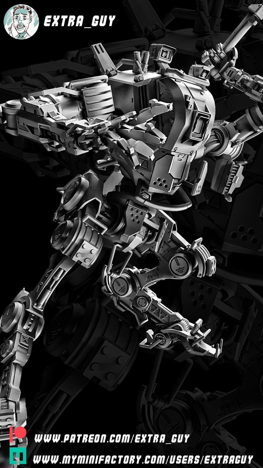 Ronin Titanfall Miniature for Warhammer | Tabletop | Wargaming 100mm or 75mm | Video game
