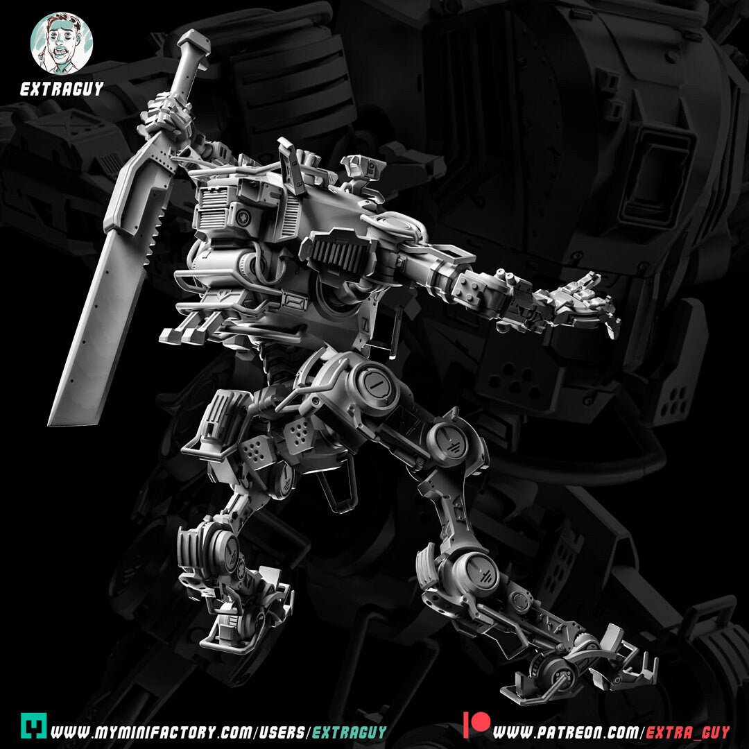 Ronin Titanfall Miniature for Warhammer | Tabletop | Wargaming 100mm or 75mm | Video game