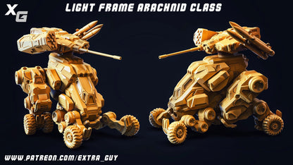 Arachnid Class Light Frame: A Dynamic Miniature for Tabletop Wargaming Battles