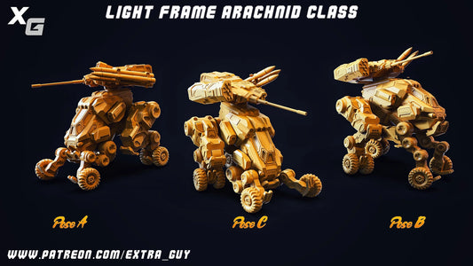 Arachnid Class Light Frame: A Dynamic Miniature for Tabletop Wargaming Battles