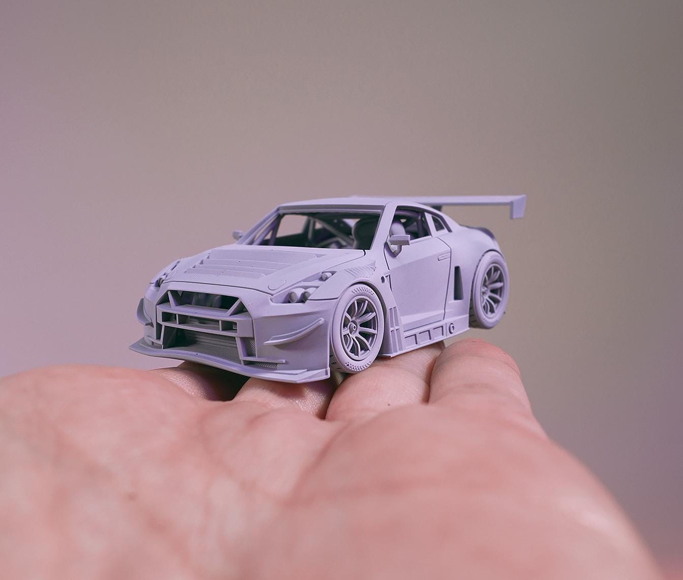 GTR GT3 | 3D Printed Model Kit Car (1/64–1/18 Scale) | Unpainted Resin Display Model | Collector’s Garage Series