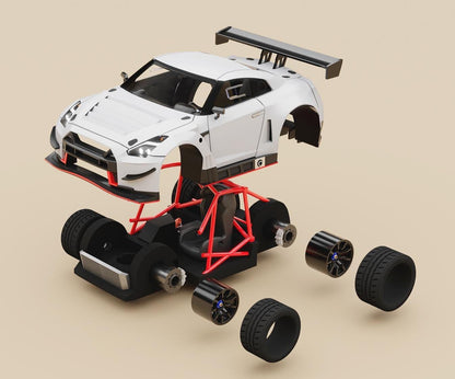 GTR GT3 | 3D Printed Model Kit Car (1/64–1/18 Scale) | Unpainted Resin Display Model | Collector’s Garage Series