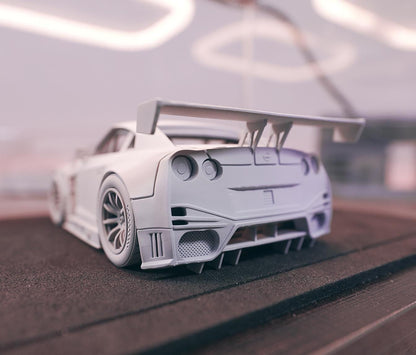 GTR GT3 | 3D Printed Model Kit Car (1/64–1/18 Scale) | Unpainted Resin Display Model | Collector’s Garage Series