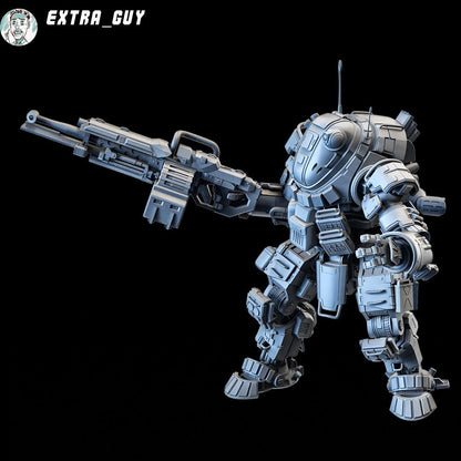 Ogre Titan – Heavy Mech Trooper | Titanfall Inspired | 3D Printed Model Kit | 75 mm & 100 mm Scale | Unpainted Resin | Sci-Fi Collectible