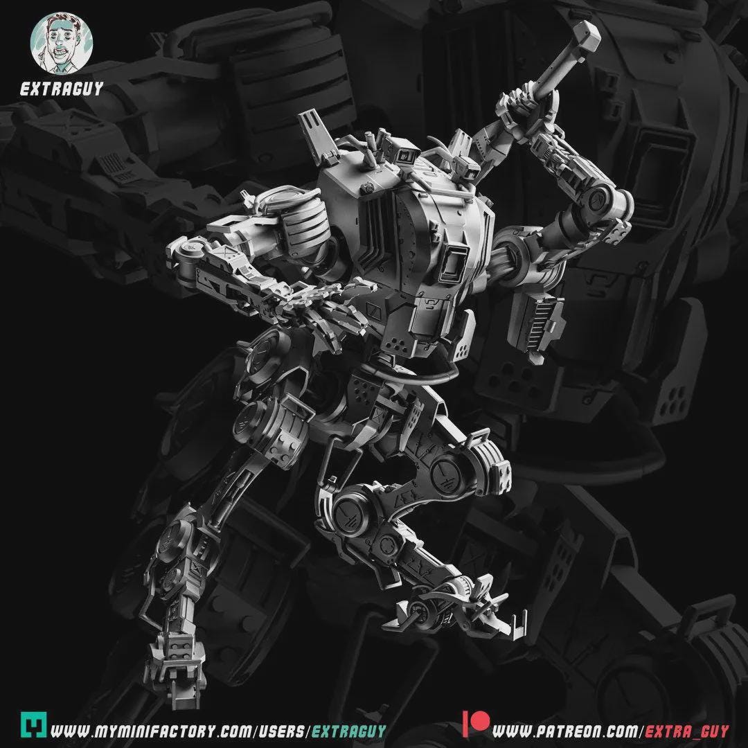 Blade-Class Sci-Fi Mech Resin Model Kit | 100mm or 75mm | Posable or Static Display
