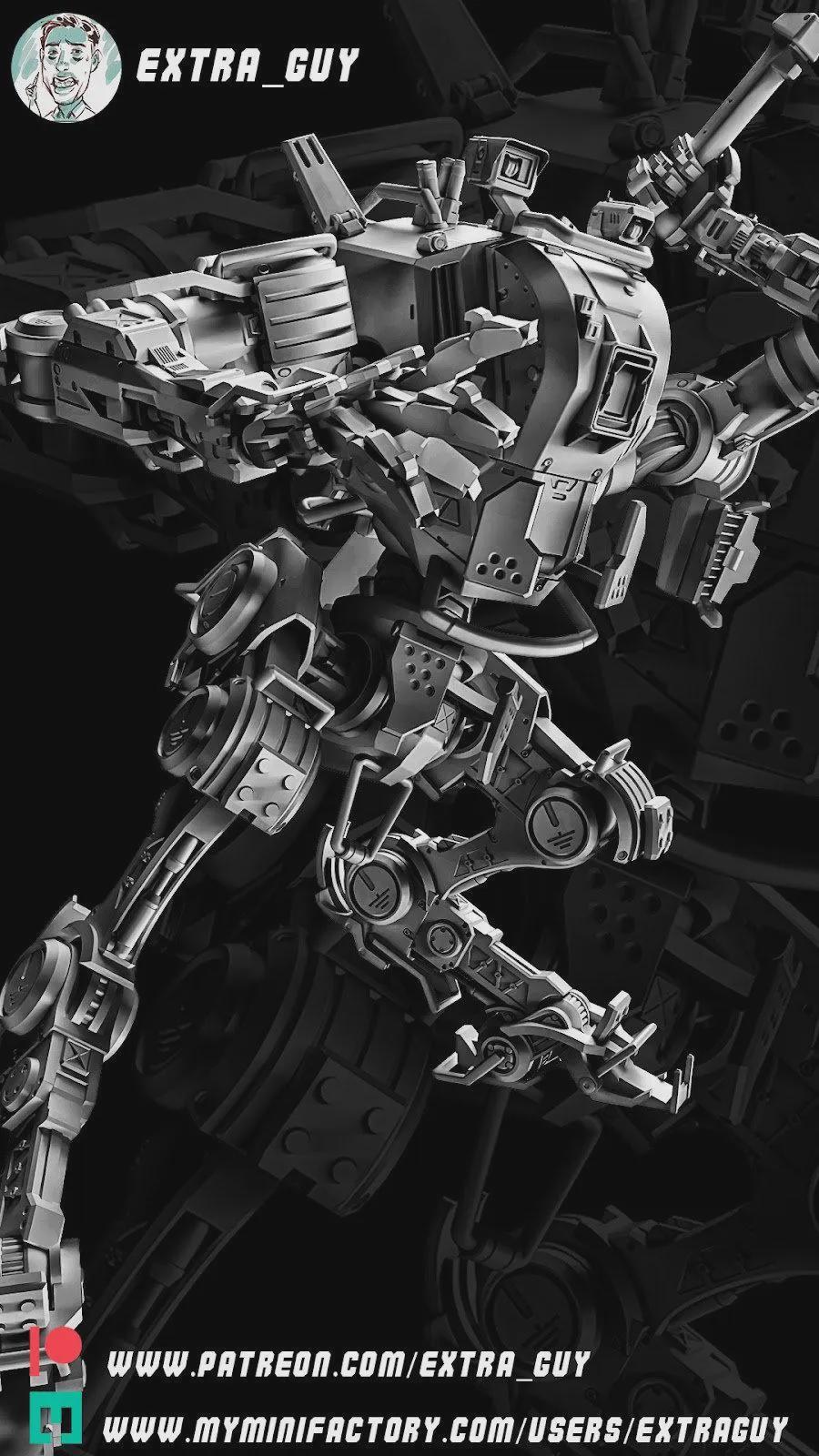 Blade-Class Sci-Fi Mech Resin Model Kit | 100mm or 75mm | Posable or Static Display