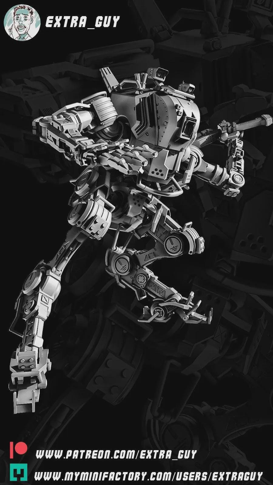Blade-Class Sci-Fi Mech Resin Model Kit | 100mm or 75mm | Posable or Static Display