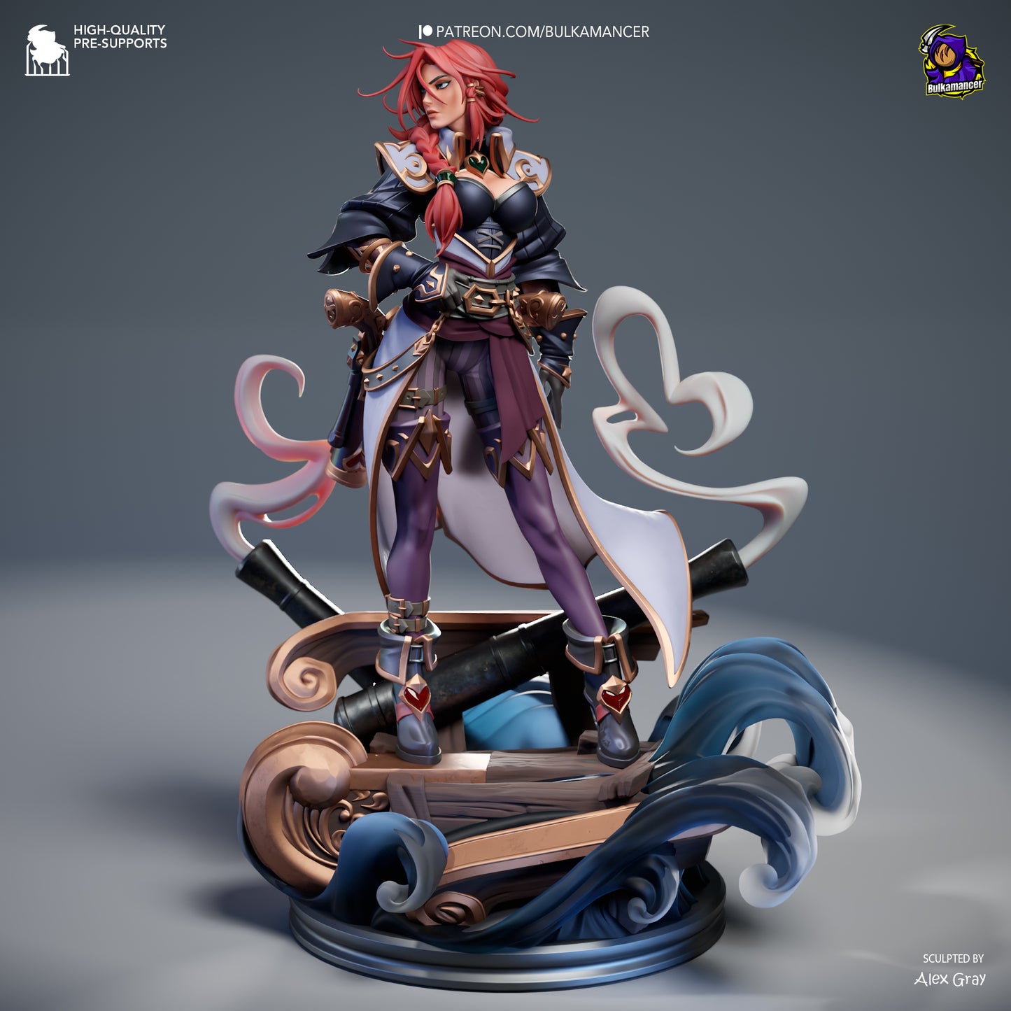 Statue – Miss Fortune | Inspired Fan Art Collectible (3D Printed, Unpainted)