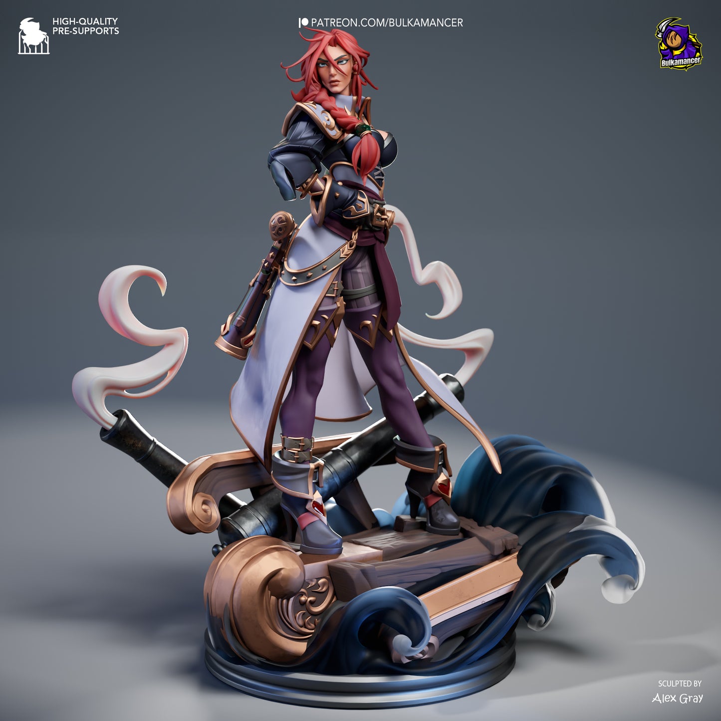 Statue – Miss Fortune | Inspired Fan Art Collectible (3D Printed, Unpainted)