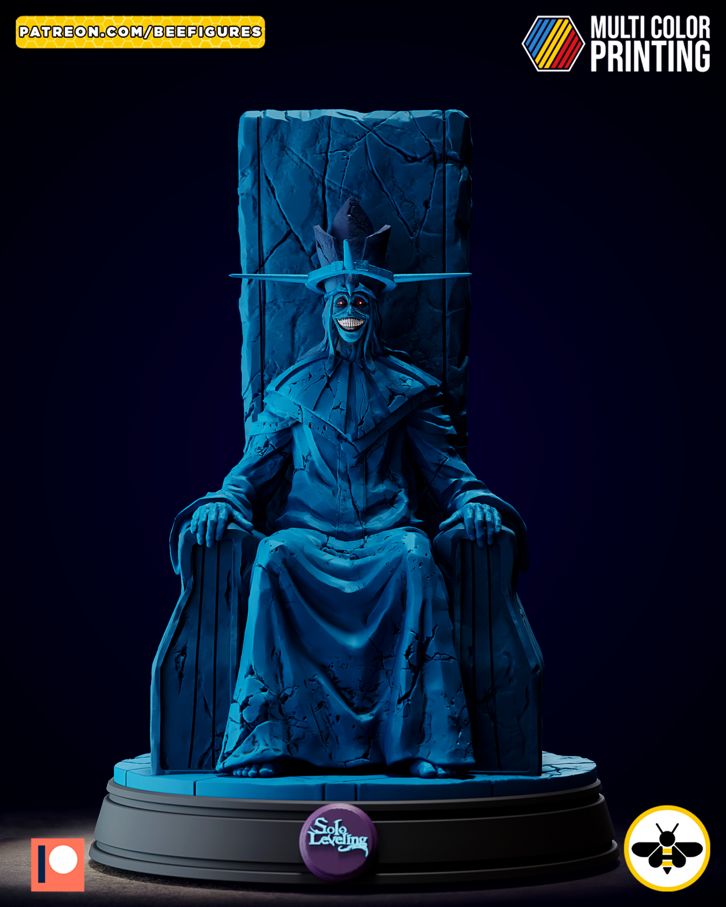 Throne Guardian | Inspired Dark Monarch Diorama (3D Printed, Fan Art Collectible)