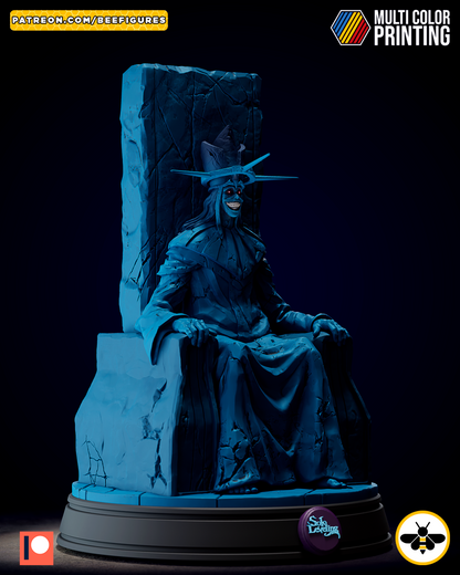 Throne Guardian | Inspired Dark Monarch Diorama (3D Printed, Fan Art Collectible)