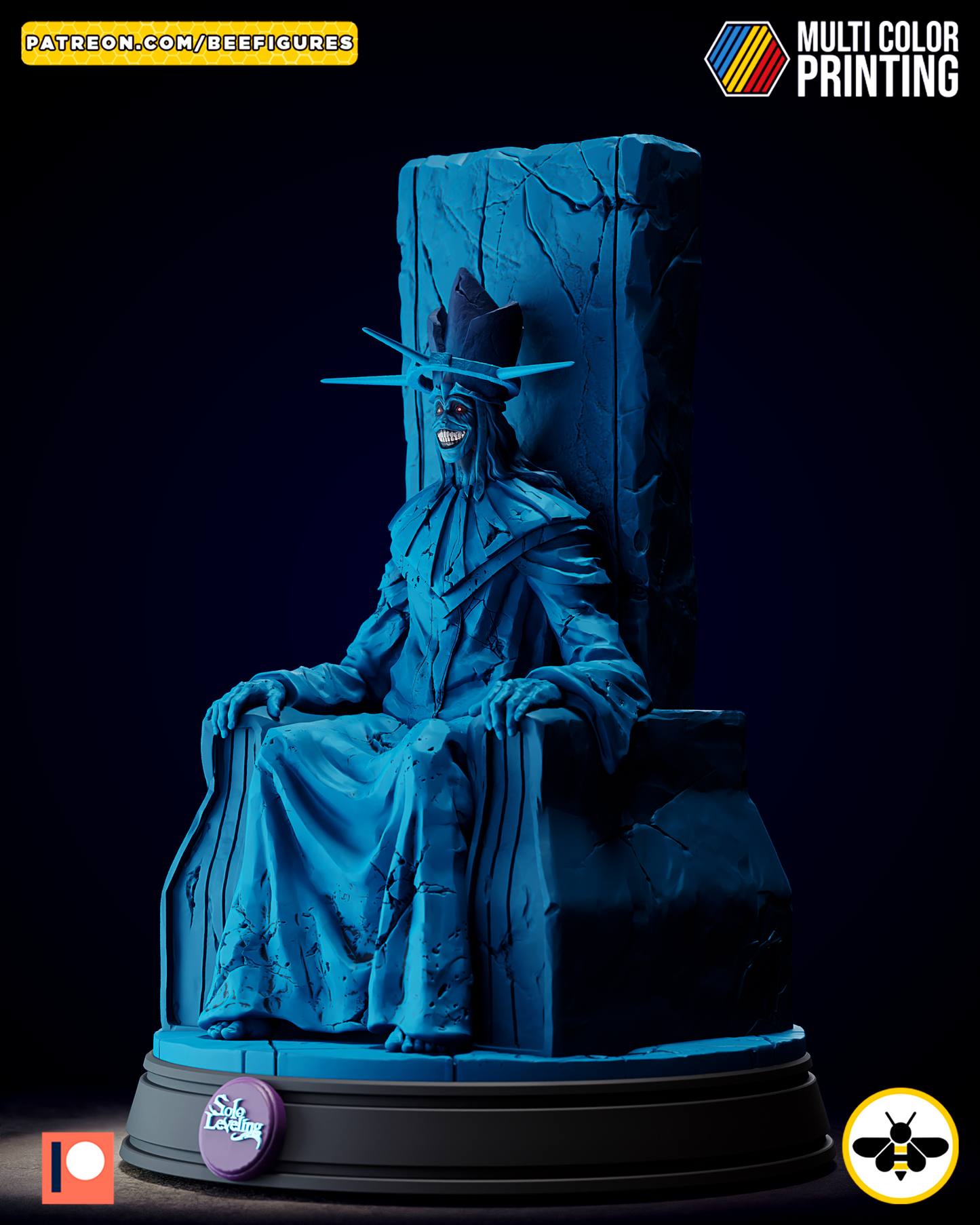 Throne Guardian | Inspired Dark Monarch Diorama (3D Printed, Fan Art Collectible)